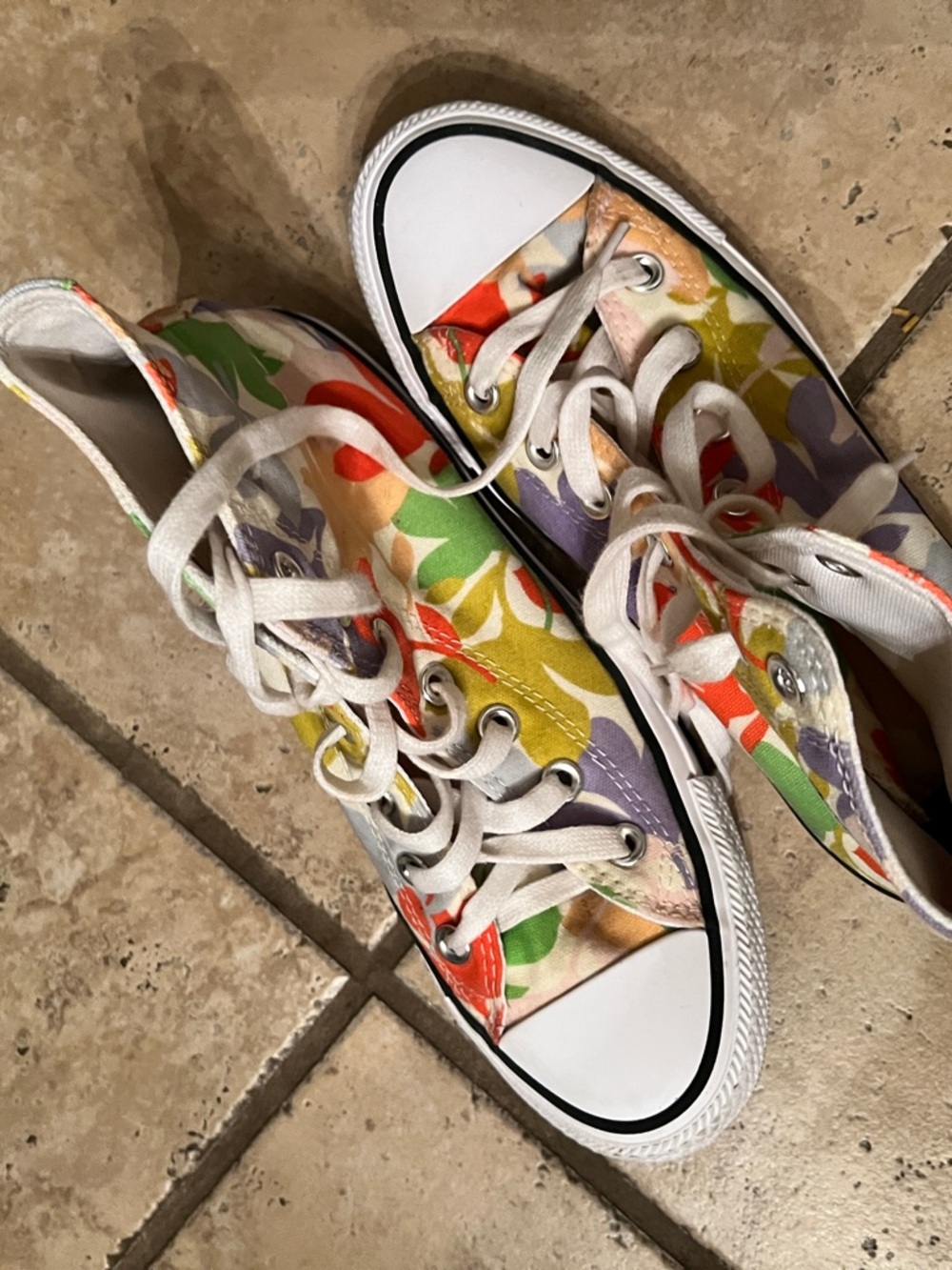 Converse Floral Canvas high-Top Sneakers - Multicolor, Women’s 7